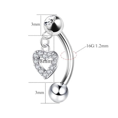 4Pcs Rook Eyebrow Piercing Jewelry for Women 16G Stainless Steel 8mm Curved Barbell Rook Earrings Hypoallergenic Lip Rings Rook Eyebrow Cartilage Daith Surface Tragus Piercing Jewelry
