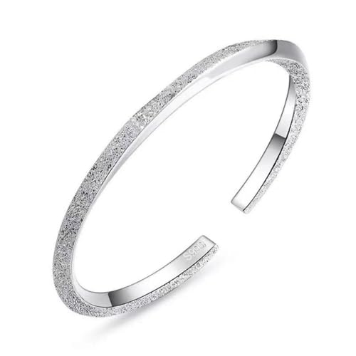 925 Sterling Silver Bracelet Plated Cuff Bangle Bracelet Fashionable Multi-layer Cross Wire Bangle Bracelet Open Adjustable Wide Cuff Bracelet for Teen Girls Fashion Jewelry - color: 6