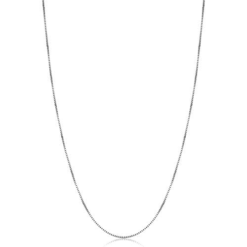 Kooljewelry 14k White Gold Box Chain Pendant Necklace for Women (0.6mm, 0.7mm, 0.8mm or 1mm/ lengths from 13 to 30 inches) - size: 20 inch, style: 0.7 mm wide