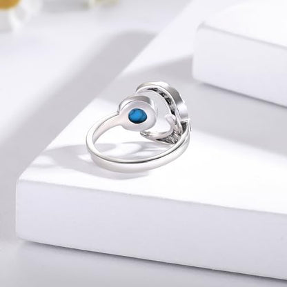 Sariel 925 Sterling Silver Toe Rings for Women Boho Adjustable Mid Finger Rings Summer Vacation Ocean Beach - color: Moon