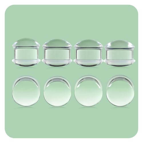 Precise Dimensions Set Color Acrylic O-Ring Ear Plugs Tunnels Gauges Stretcher Piercings Kit - color: White, size: 15-18mm