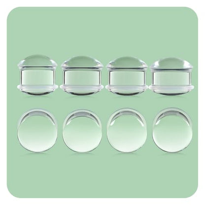 Precise Dimensions Set Color Acrylic O-Ring Ear Plugs Tunnels Gauges Stretcher Piercings Kit - color: White, size: 15-18mm