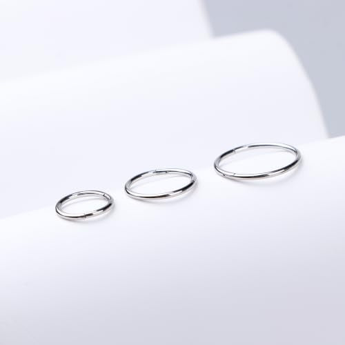 Nose Rings 20G 18G 16G 316L Surgical Steel Hinged Clicker Segment Nose Hoop Helix Cartilage Daith Tragus Sleeper Earrings Body Lip Piercing Jewelry for Women Men 6mm 7mm 8mm 10mm 12mm - style: 14:Silver+Gold-20G*7mm(4pcs)