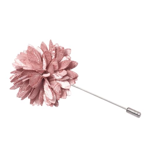GUSLESON 3.15"（8cm） Mens Paisley Tie and Lapel Pin Necktie Hankerchief Cufflinks Set for Men - color: Dusty Rose