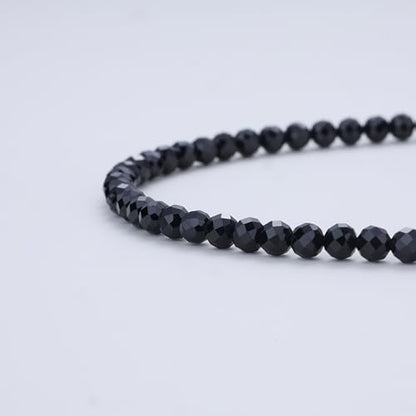 COAI Beach Waterproof Anklet for Women, Black Tourmaline Moonstone Amethyst Beaded Anklet for Women - style: Black Tourmaline