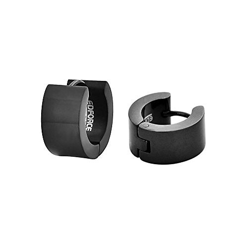 Small Hoop Huggie Earrings For Mens Womens - color: Black
