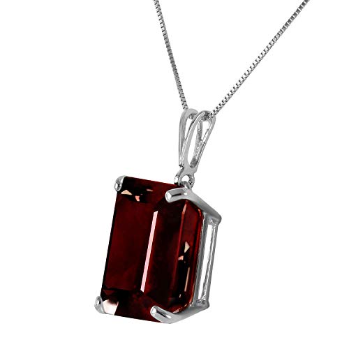 Galaxy Gold 14K Solid Gold 7.0 Carat Natural Garnet Pendant Necklace for Women - Yellow Gold Fine Jewelry
