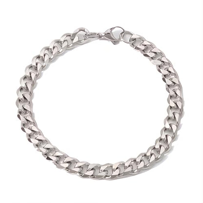 1 pcs Hand Chain Bracelet Rope Stack Bracelets Bangles 3 MM Stainless Steel Jewelry for Men Women - color: Silver, size: 3 MM