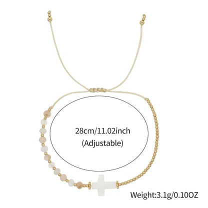 Adjustable Miyuki Beaded Bracelet for Women, Double Row Miyuki Beads | Miyuki beads, adjustable fit, braided construction, double-row design, party styling, bracelet jewelry for casual styling - color: colors03