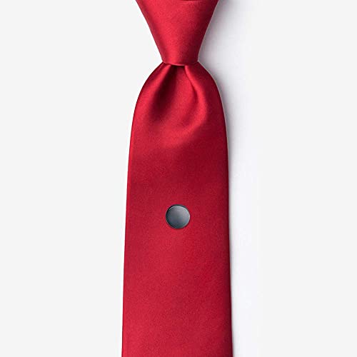 HAWSON Mini Tie Pin for Men, Tie Tack with Chain for Men's Necktie, Tie Tack Gift Set for Wedding, Party, Meeting - color: Brushed Gunmetal