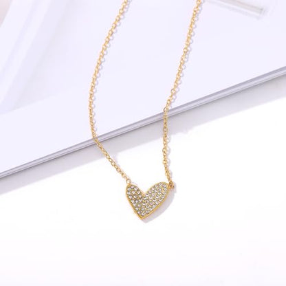 Heart Pendant Necklace – Dainty & Minimalist Style for Daily Wear - style: Minimalist Design