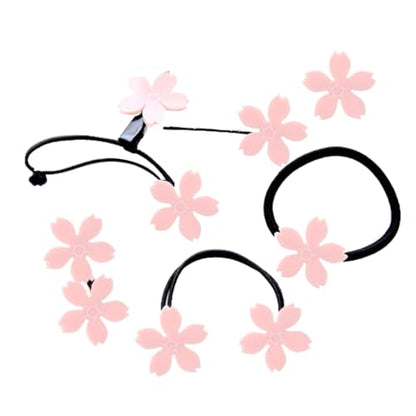 7pcs Flower Hair Band Set Rhinestone Clip Hair Snap Clips for Girls Women Ladies