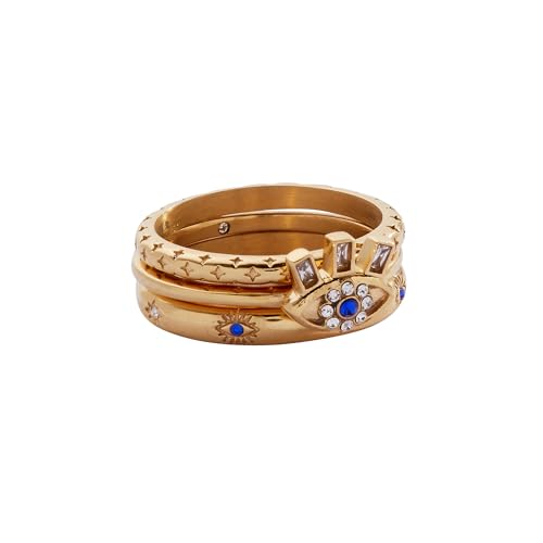 Alex and Ani Evil Eye Rings - style: Stacking Ring, Stainless Gold (Set of 3)