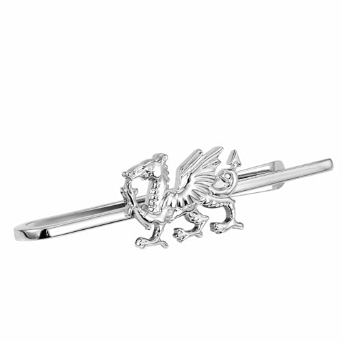 HAWSON Various Tie Clips for Men Unique, Funny Novelty Mens Tie Bar, Personalized Tie Pins for Men, Theme Wedding Party Gifts - style: Welsh Dragon