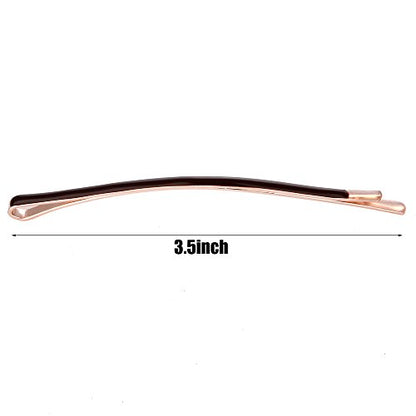 Yishenyishi Pack of 10 Curved Jumbo Bobby Pins,Hair Clips (Brown-10pcs) - color: Brown