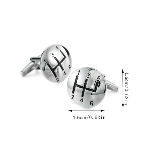 Men’s Soccer Ball Cufflinks – 1 Pair Stainless Steel French Shirt Cuff Nails, Polished Brass Business Suit Accessory – Ideal for Weddings, Birthdays, and Father’s Day - color: Gear