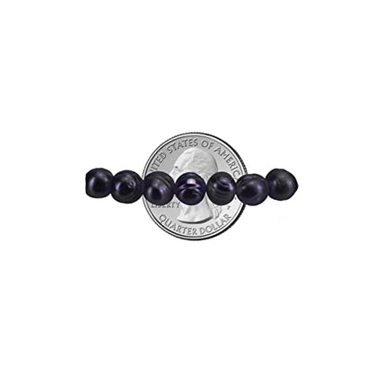 Savlano 8-9MM Cultured Freshwater Baroque Pearl Stretch Bracelet 7 Inches. Available In a Range of Beautiful Colors, For Women Comes with Gift Box - color: Dark Blue