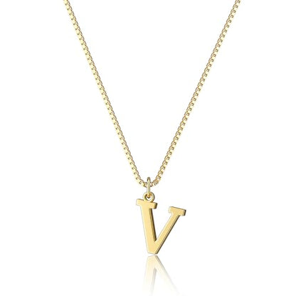 Foxgirl Gold Initial Necklaces for Women, Dainty Gold Letter Necklace Tiny A-Z Pendant Choker Necklace Trendy Cute Personalized Monogram Name Necklace Gold Jewelry Necklace for Women Gift | Tiny Letter Pendant on a Dainty Choker Chain, Personalized Everyd