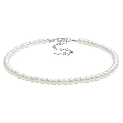 BABEYOND Round Imitation Pearl Choker Necklace Multi Strands Choker 20s Flapper Necklace Accessories for Gatsby Themed Party - style: 1-layer