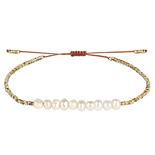 KELITCH Womens Pearl Bracelets Friendship Bracelet Handmade Miyuki Beads Charm Bracelet Holiday Gift - color: B3