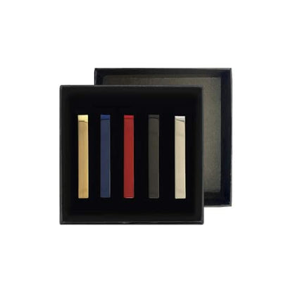 Tie Clips for men Tie Bar Clip Set for Regular Ties Necktie Wedding Business Tie Pin Clips - color: 5 Colors