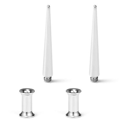 Unisex 2 in 1 Stainless Steel Screw Fit Interchangeable Taper Plug Piercing Ear Tunnel Stretcher Expander 6G 4G 2G 0G 00G Gauge - style: 6G=4mm