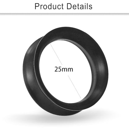 Cisyozi 10G-50mm Thin Silicone Gauges for Ear Flexible Double Flare Gauges Tunnels Expander Stretching Gauge Earlets Plugs Gauges Kit Earlets Retainer Same Sizes 3 Colors - style: Size: 25mm = 1 inch