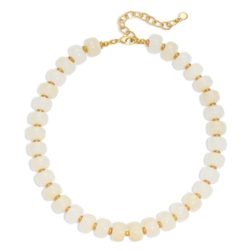 LILIE&WHITE Resin Chunky Beaded Necklace for Women Minimalistic Modern Statement Necklace Jewelry Accessories - color: XL23228A