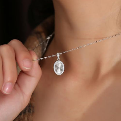 16 Inch Women's Pendant Necklace Chains - 5 Different Pendant Designs, Dainty Adjustable Chains(Gold/Silver) - color: silver3