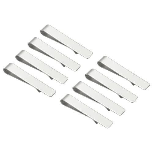 PATIKIL Skinny Tie Clips, Stainless Steel Tie Clips for Men Wedding - color: Silver