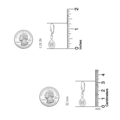 LeCalla 925 Sterling Silver Leverback Drop Earrings | Lightweight Italian Teardrop Dangle Earring for Women - color: CZ Infinity Drop