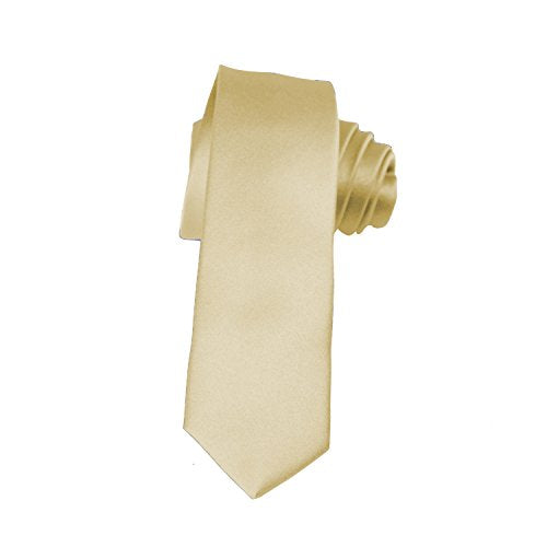 K. Alexander Skinny Ties - Multiple Solid Colors - Classic 2" width - color: Champagne