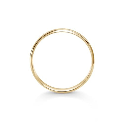 Men's Wedding Band 14K or 10K Solid Gold Ring, 5mm Plain Classic | Stamped 10K, not plated; high-polish, low-dome classic profile; hypoallergenic; made in USA; true-to-size; gift-ready - color: 14K Yellow Gold