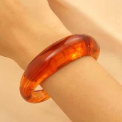 Chunky Resin Bangles Bracelet for Women Geometric Open Acrylic Cuff Bracelet Adjustable Acrylic Resin Wide Bracelets Irregular Wrist Bangle Bracelet for Women - style: Style1