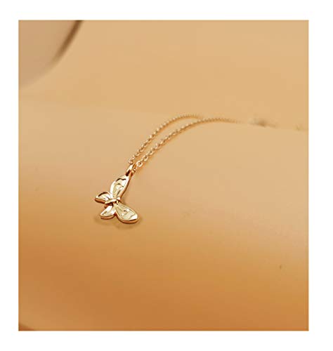 Baydurcan Friendship Anchor Compass Necklace Good Luck Elephant Pendant Chain Necklace with Message Card Gift Card - style: Butterfly