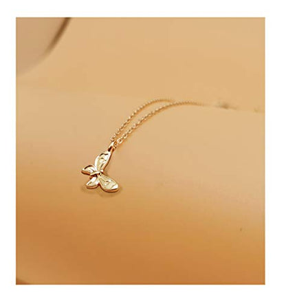 Baydurcan Friendship Anchor Compass Necklace Good Luck Elephant Pendant Chain Necklace with Message Card Gift Card - style: Butterfly