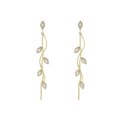 Crystal Wedding Earrings for Bridal Bridesmaid,Bride Drop Earrings Gold Chandelier Dangle Earrings for Women,Cubic Zirconia Rhinestone Dangling Earrings Prom Party Jewelry Gifts - color: Gold