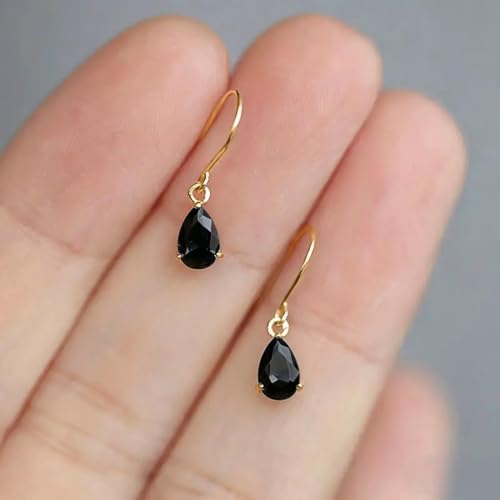 Dainty Drop Earrings with Pear CZ for Women Romantic Jewelry - color: E6609