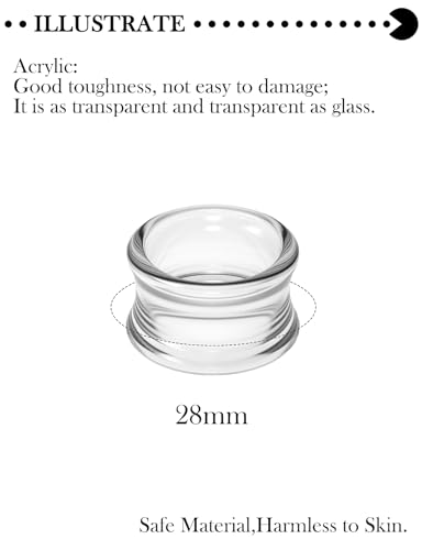 6G-50mm Acrylic Hollow Gauges for Ear lightweight Tunnels Clear Double Flared Ear Flesh Plugs Tunnels Earrings for Women Men - color: 28mm = 1 1/8 inch = 1.1 inch