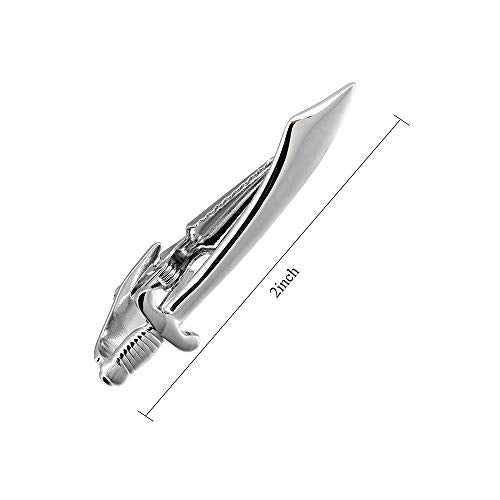 HAWSON 2 inch Tie Clip for Men-Novelty Sport Necktie Bar Clip,Tie Pin,Special Interesting Gift for Men - style: Scimitar