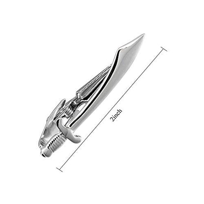 HAWSON 2 inch Tie Clip for Men-Novelty Sport Necktie Bar Clip,Tie Pin,Special Interesting Gift for Men - style: Scimitar