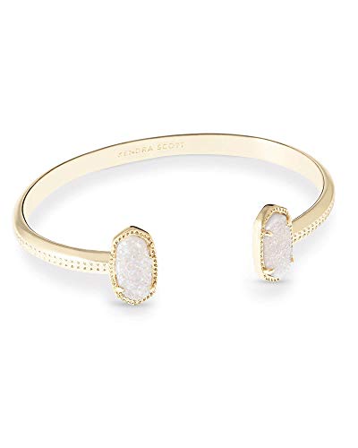 Kendra Scott Elton Cuff Bracelet for Women, Fashion Jewelry - color: GOLD - IRIDESCENT DRUSY