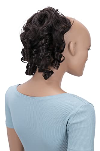 CAISHA Jumbo Hairpiece Scrunchy Updo Voluminous Curly Messy Bun Chocolate Brown G31L - color: chocolate brown #4 G31L