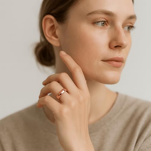Magnetic Open Ring – Wellness‑Inspired Adjustable Band Ring, Polished Minimalist Jewelry for Men & Women, Everyday Balance, Compact Gift Box - color: Rose Gold