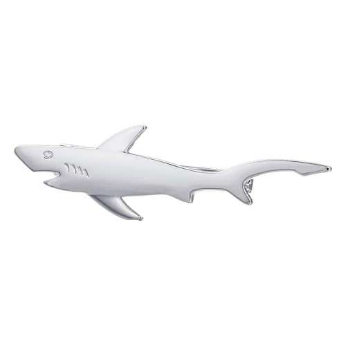 Yoursfs Shark Ties for Men Novelty Shark Tie Clips Funny Marine Animals Tie Clips - style: Silver Shark Tie Clips
