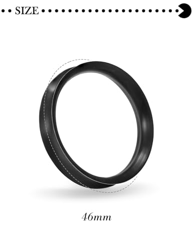 10G-50mm Thin Black Silicone Ear Gauges Tunnels Rubber Ear Plugs Gauges Double Flared Flexible Tunnel Earrings for Women Men - color: 46mm = 1 13/16 inch = 1.81 inch
