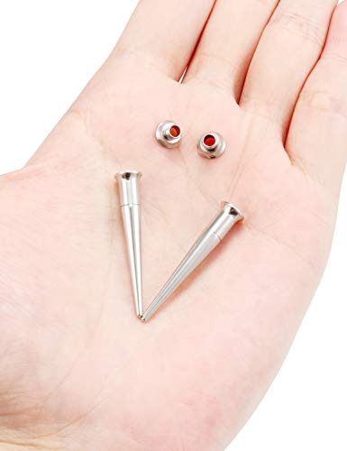 Jenxnjsjo 14g to 7/8in Ear Gauges Plugs Tunnels Taper Earrings Stretching Expander Kit Set for Women Men - color: 021: Tapers, size: 4g (5mm)