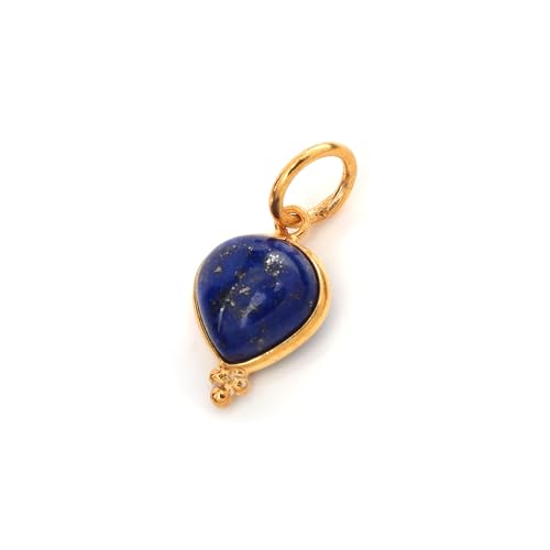 Natural Lapis Gold Charm & Pendant