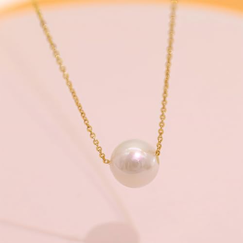 Dainty Layered Pearl Choker Necklace for Women Dainty Chain Necklaces Daisy Pearls jewelry Valentine Day Graduation Bride Gifts - color: yellow gold