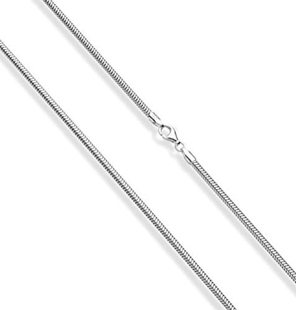 Miabella Italian 925 Sterling Silver Round Snake Chain Necklace Women Men | 1.5mm, 2mm, 2.5mm, Fine Jewelry, Made in Italy - size: Length 26 Inches, style: 2.5mm
